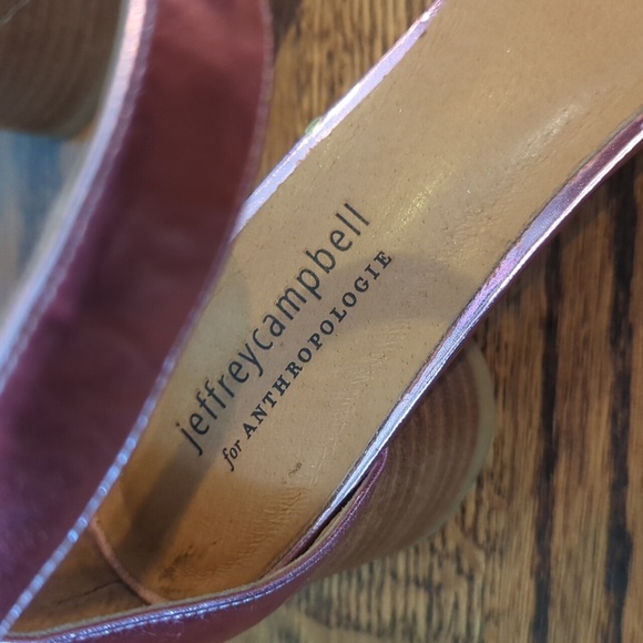 Jeffrey Campbell Issa Boho Peasant Romantic Strappy Rose Metallic Kitten Heel 9 - Picture 8 of 10